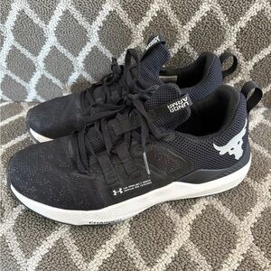 Under Armour Black and White Running Shoes